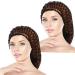 WLLHYF 2 Pieces Mesh Hair Net Rayon Knit Snood Hat Crochet Hair Wraps Sleep Cap Mesh Soft Hairnet Large Hair Cover Ornament Accessory for Women Girls Long Straight Thick Curly Hair (2 black)