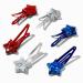 Claires Red, White & Confetti Stars Snap Hair Clips - Set of 6 (2 Red, 2 White, 2 Blue) - Buy Online on GoSupps.com