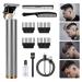 URAQT Hair Clippers for Men Cordless Clippers Electric Hair Trimmer Beard Trimmer Set Waterproof Detail Beard Shaver T-Blade Trimmer Grooming Cutting Kit with 4 Guide Combs 2 Hair Combs (Silver)