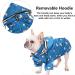 Buy Minezi Hundred Dog Coat - Waterproof Zipper Reflective Buttons Adjustable Strap Removable Hood - XXL Blue Checkered (Chest: 86-98cm) | International Shipping - Buy Online on GoSupps.com