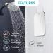 2 Pack Fogless Shower Mirrors for Shaving & Travel - Wall Hanging & Handheld - Unbreakable & Anti-Fog - 8x6 Medium Size - Buy Online on GoSupps.com