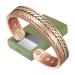 Yinox 10 copper bracelets with strong magnetic treatment for arthritis open and freely adjustable suitable for men and women to wear 3500 gauss for relieving migraines (a)