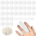 50pcs Finger Bandages Tubular Finger Guards Finger Cots for Finger Protections Finger Bandages Tubular White Finger Cots Buddies Finger Bobs Thumb Bandage