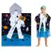 Flyish Direct bathing poncho children 100% cotton children's towel poncho children bath towel towel with hooded beach towels for boys and girls 70x60cm astronauts 70*60cm