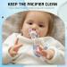 4-Piece Baby Pacifier Chain Set | Silicone Strap & Adapter with Clip | Universal Pacifier Holder for Safe and Secure Use - Buy Online on GoSupps.com