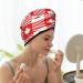Hair Towel Wrap with Button - Quick Drying Towel Turban for Fast Hair Drying (Maple Leaves - Buy Online on GoSupps.com
