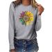 tsaChick Women's Oversized Sunflower Sweatshirt - Gray S - Buy Online on GoSupps.com