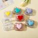 Heart-Shaped Portable Contact Lens Container Set - Leak-Proof Mini Box with Tweezers & Cleaner - Ideal for Travel - Green - Buy Online on GoSupps.com
