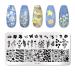 Yzdkj Halloween Nail Stamping Platten Snowflake Festival Pattern Nail Art Image Platters Stainless Steel Nail Art Platte Stencil (Color: 47724)