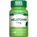 Nature's Truth Melatonin 1 mg | 180 Tablets | 100% Drug Free | Vegan Non-GMO and Gluten Free Supplement