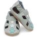 Dotty Fish Soft Leather Toddler Sandals with Suede Soles | Non-slip | Grey Star | Sizes 0-6M to 3-4Y - Buy Online on GoSupps.com