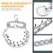 Metal Choke Chain Prong Collar for Dog Training | Anti-Bark Adjustable Silver Necklace | Personalized Outdoor Pet Collar (Medium) - Buy Online on GoSupps.com