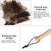 Kioiner Ostrich Feather Duster 34cm/13.3inch Antistatic Natural Ostrich Feather Duster Fluffy Feather Duster with Wooden Handle for Home Office Car Keyboard Blinds Bookcase Furniture - Buy Online on GoSupps.com