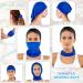 4 Pack Neck Gaiter Face Mask Balaclava Bandana Headband Set for Men Women - Blue/Black/Gray/Dark Blue - Buy Online on GoSupps.com