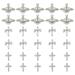 FINEPOTY Nail Charms 30 piece Set For DIY Nail Art Design Nail Accessories Nail Rhinestones Pearl and Diamond Cross Charms