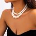 Oralgos Pearl Chain Set - Elegant Party Jewelry | 2 Stunning Necklaces | Fashionable ABS Pearls - Buy Online on GoSupps.com