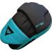 Muay Thai Round Boxing Pad Set - Real Leather MMA Kick Pads for Kickboxing & Martial Arts | Black/Turquoise - Buy Online on GoSupps.com