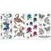 Lady Up Temporary Tattoos Stickers 20 Sheets - Mixed Flowers, Roses, Butterflies Body Art - Waterproof and Multi-Colored - 90x190mm - Buy Online on GoSupps.com