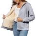 Warm Hanxiulin Fleece Plush Jacket for Women - Cozy Zipper Wool Hoodie Fluffy Autumn Winter Coat in Gray 3XL - Buy Online on GoSupps.com