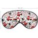 Cartoon Construction Vehicles Sleep Mask | Soft Red Cars Eye Cover for Women | Light-Blocking Adjustable Blindfold - Buy Online on GoSupps.com