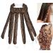 Heatless Curlers Headband Octopus Hair Curler Locken Blacker Lure Locks without Heat For Long Medium Hair Silk Band Lure Blacker soft headband Waves for women girls - coffee