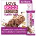 Love Good Fats High Protein Bars Rich Chocolate Caramel - Whey Protein and Collagen - 19g Protein includes 6-7g Collagen 1g Net Carbs 2g Sugar - Low Carb Low Sugar Keto Friendly 12 Pack