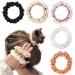 5 Pieces Pearl Elastics Hair Ties Ring Rope Scrunchie Hair Bands Ponytail Holder for Women or Girls Hair Accessories(5 Colors)