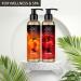 Buy Sensual Massage Oil Set 2x200ml - Peach & Cherry - Edible Kissable Body Oil with Almond Grape Seed & Macadamia Oils - Perfect for Couples - Buy Online on GoSupps.com