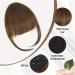 Bangs Hair Clip French Style Air Bangs Clip In Bangs Temples Hairpieces with Sideburns Straight Human Hair Daily Wear and Traceless Hairdressing Bangs Clip in Hair(Color:Dark Brown) - Buy Online on GoSupps.com
