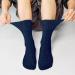 SkiBeaut Diabetic Crew Socks for Men - 8 Pairs Loose Cuff Mid-Calf Socks for Pregnant Women & Elderly - Navy Blue - Buy Online on GoSupps.com
