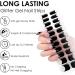 DMQ Semi Cured Gel Nails Strips 22 Stickers Black French Nail Wraps Soft Self-Adhesive Gel Nail Stickers Long-Lasting Nail Gel Strips for Women Girls Nails Manicure - UV/LED Lamp Required - Buy Online on GoSupps.com