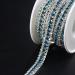 Jerler 3 Rows 5 Yards Rhinestone Trim Close Chain for Crafts Wedding and Clothing Decorations (Acid Blue) Acid Blue 5 Yards