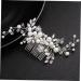 FRCOLOR Accessories bridal headpiece pearl hair accessories white hair accessories bridal comb wedding hair accessories bridal hair accessories wedding hair comb bride crystal Hair Comb - Buy Online on GoSupps.com
