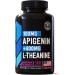 Apigenin with L Theanine supplement - 500mg - Apigenin Supplement for Sleep Relaxation & Mood - Powerful Bioflavonoid & Antioxidants Found in Chamomile Tea - 120 Vegan caps. NON- GMO. Made in USA - Buy Online on GoSupps.com
