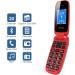 USHINING GSM Senior Flip Phone - Large Button Emergency Call 1.77 Color Display - No Contract - Red - Buy Online on GoSupps.com
