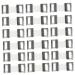 Healifty 100Pcs Elastic Aluminum Buckle Replacement Clips Buckles Metal Clip Support Sport Tape Hook Tape Buttons White Accessories Elasticity