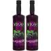 Mikah - Premium Flavors - Blackberry (blackberry) x2 | Syrup for drinks and desserts | Professional use | 2 bottles of 1 liter (2x1000ml)