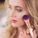 Cheek Makeup Brush | Face Foundation Brush - Soft Tricolor Bristles Foundation Setting Brush Ergonomic Silica Gel Handle Nylon Hair For Women Frifer - Buy Online on GoSupps.com