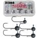 Paradox fishing premium jig head set (5g/7.5g/10g/12g/15g) 25 parts each 5/4 jighaken i jig heads rubber fish with jighead for rubber fish pikeperch fishing accessories