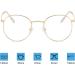 Joxigo Blue Light Filter Glasses | Retro Round Metal Frame | Anti-Fatigue & UV Protection | Includes Glasses Case - Buy Online on GoSupps.com
