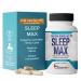 Sleep Max Natural Sleep Aid Magnesium GABA 5-HTP & Taurine REM Sleep & Deep Sleep Supplement Without Melatonin Non-Habit Forming Vegan Herbal Sleep Aid Non-GMO 60 Capsules