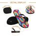 Mnsruu Round Tie Dye Flip Flops | Stylish XS Footwear for Home Hotel Spa & Travel - Unisex Comfort for Men & Women - Buy Online on GoSupps.com