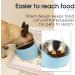 SuperDesign Mess Free 15 Slanted Bowl for Dogs and Cats Tilted Angle Bulldog Bowl Pet Feeder Non-Skid & Non-Spill Easier to Reach Food S/150ml Light Blue Light Blue 150 ml (Pack of 1) - Buy Online on GoSupps.com