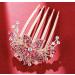 Crystal Hair Comb Rhinestone Bridal Hair Comb Wedding Hair Piece Headpiece for Women Girls Rose Red - Buy Online on GoSupps.com
