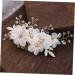 Ipetboom Pearl Side Hair Comb Rhinestone Barrettes Floral Hair Accessories Pearl Hair Clip Bridal Headpiece Metal Hair Barrettes Tiara Bridal Hair Accessories Wedding Bride Comb - Buy Online on GoSupps.com