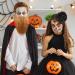 2pcs Halloween Long Hair Fake Beard Orange Christmas Decorations Fake Facial Hair Party Supplies Led - Buy Online on GoSupps.com