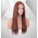 Vebonny Auburn Brown Lace Front Wig for Women - 20 Inch Straight Hair with Baby Hair Glue-Free & Middle Parting - #021 - Buy Online on GoSupps.com
