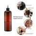 Segbeauty 2 Gel Squeeze Bottles - 16.9 oz Amber Refillable Hair Dye Applicator with Angled Tip - 500 ml Coloring Tool - Buy Online on GoSupps.com