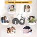JOYRAVO Kids Travel Pillow - 2-in-1 Deformable U-Shaped Neck Pillow with Plush Husky Gray Husky Design for Comfy Sleep on Airplanes, Cars, and Travel - Buy Online on GoSupps.com