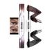 Prreal Mascara double t te imperm able noir et marron 3D Curling Long Eyelashes Iron Volume & Length Mascaras Non-Clumping Longlasting Fullness and Defined Eye Makeup